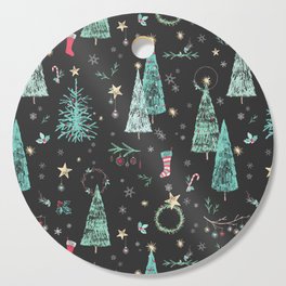 Chalk it Up to a Happy Holiday - Simple Chalk Christmas Pattern Cutting Board