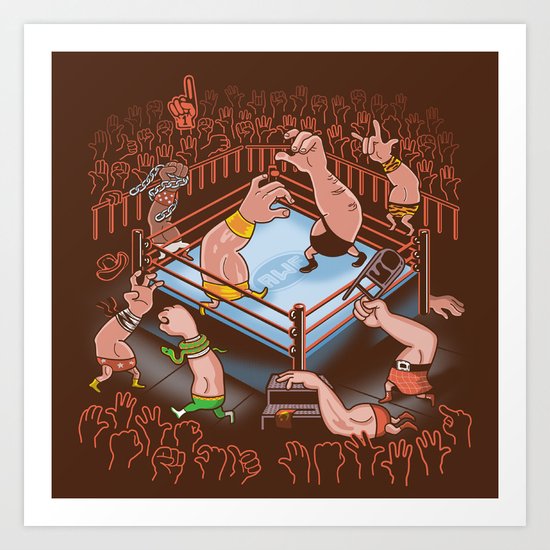 Arm Wrestle Mania Art Print
