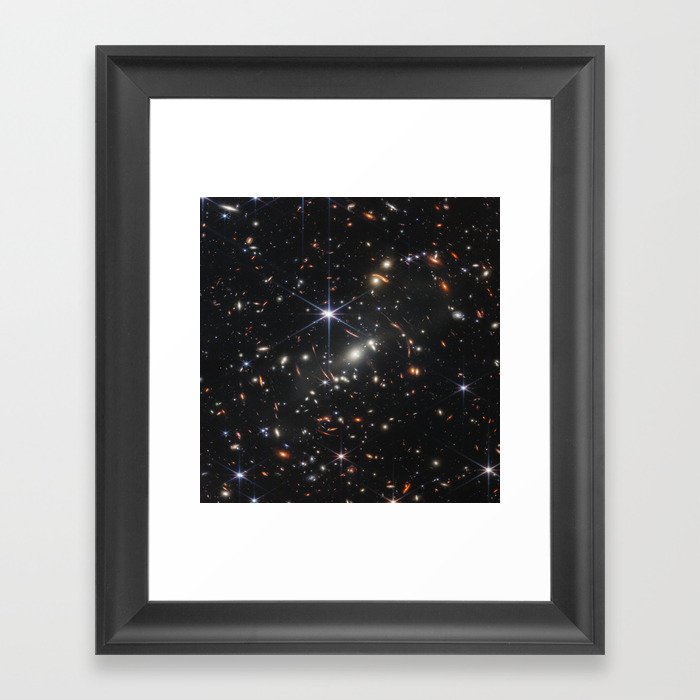 James Webb Space Telescope First Deep Field: Galaxy Cluster SMACS 0723  Framed Art Print