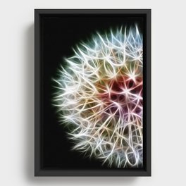 Fractal dandelion Framed Canvas