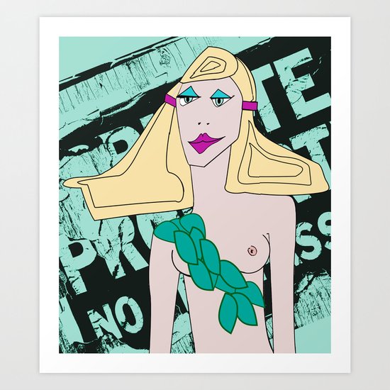 Toga Party Girl Art Print