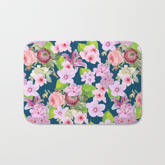 Pink Spring I Bath Mat