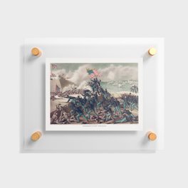 Storming Fort Wagner - 54th Massachusetts - Civil War  Floating Acrylic Print