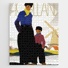 Vintage travel poster holland Jigsaw Puzzle