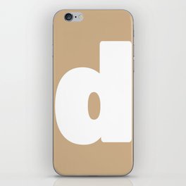 d (White & Tan Letter) iPhone Skin