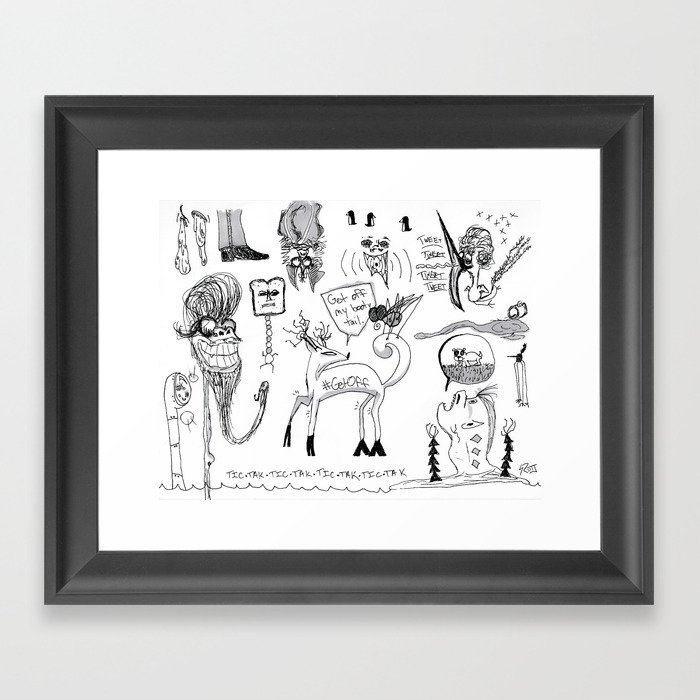 Get Off My Booty Tail Framed Art Print