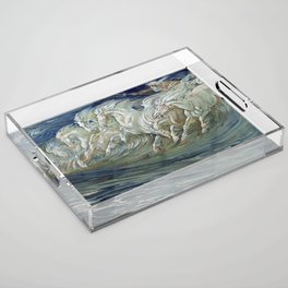 Neptune's Horses, Walter Crane painting Acrylic Tray