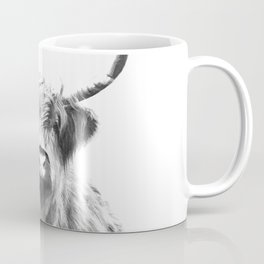 Black and White Highland Cow Portrait Mug