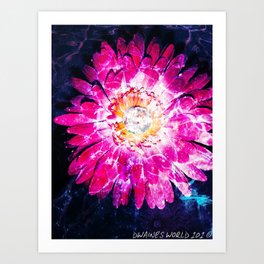 Floral Essence II Art Print | Digital, Ocean, Flower, Ink, Dwainesworld101, Acrylic, Stencil, Waves, Pop Art, Illustration 