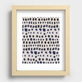 Watercolor dot pattern Recessed Framed Print