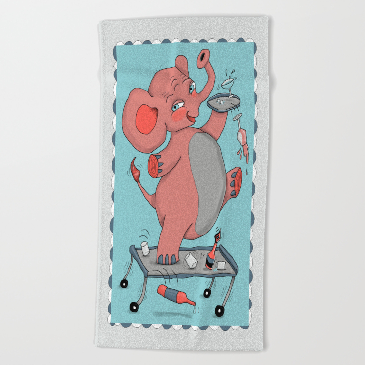 I M So Drunk I M Seeing Pink Elephants Beach Towel By Amygale Society6 Elke dag worden duizenden nieuwe afbeeldingen van hoge kwaliteit toegevoegd. society6