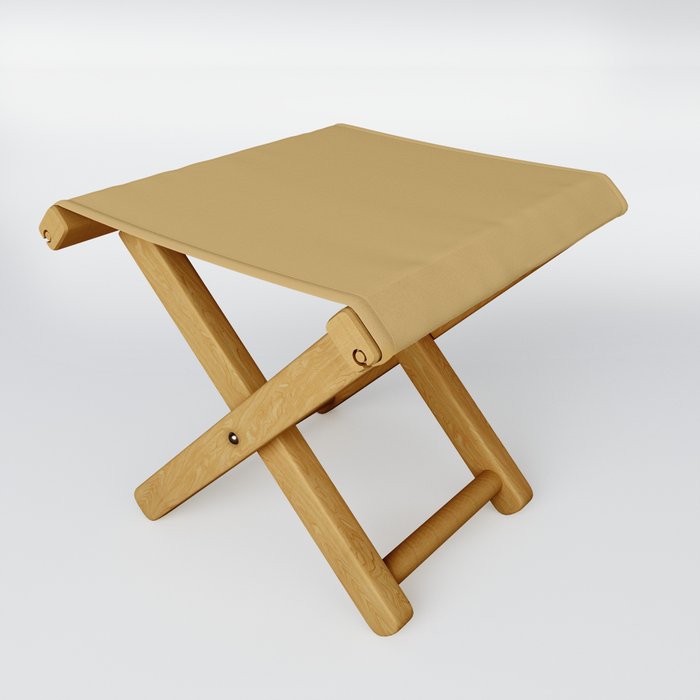 Mid-tone Brown Solid Color Hue Shade - Patternless Folding Stool