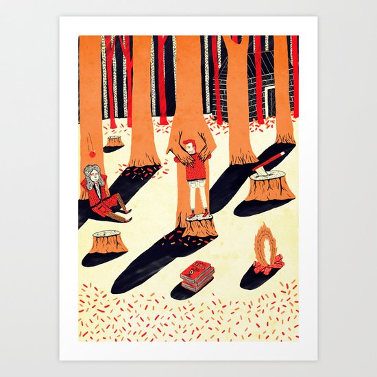 Tree Hugging Art Print