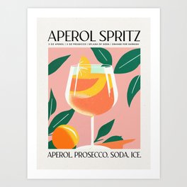 Sip the Summer Aperol Spritz Art Print