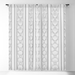 Frosted Silver Grey Geometric Quilted Design Blackout Curtain