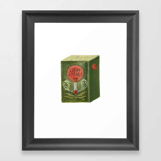 lucky smoker Framed Art Print