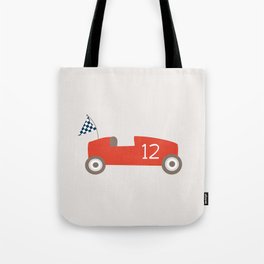 Soapbox Derby Red Car Tote Bag