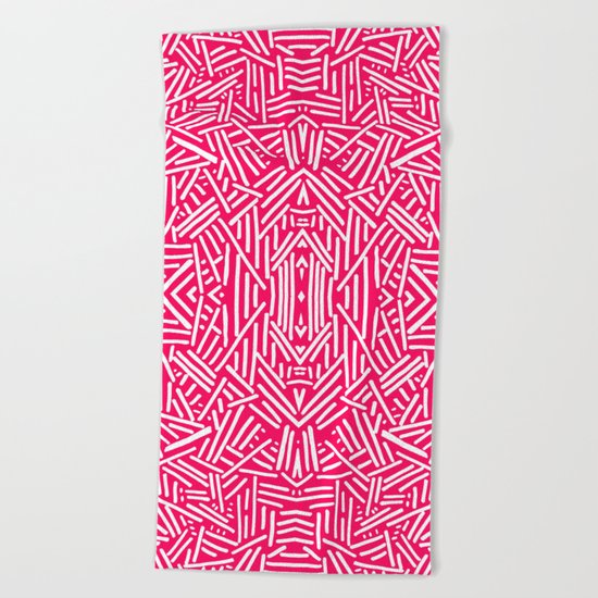 Radiate (Coral) Beach Towel