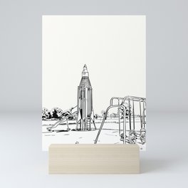 Olney, IL - White Mini Art Print