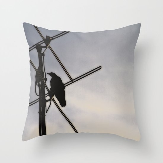 Ravens Perch Throw Pillow