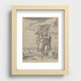 The Archer and the Milkmaid, Jaque de Gheyn II Recessed Framed Print