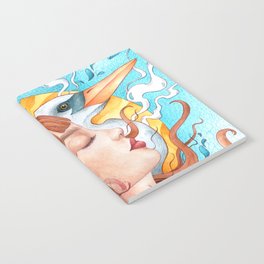 Girl, sun and herons Notebook