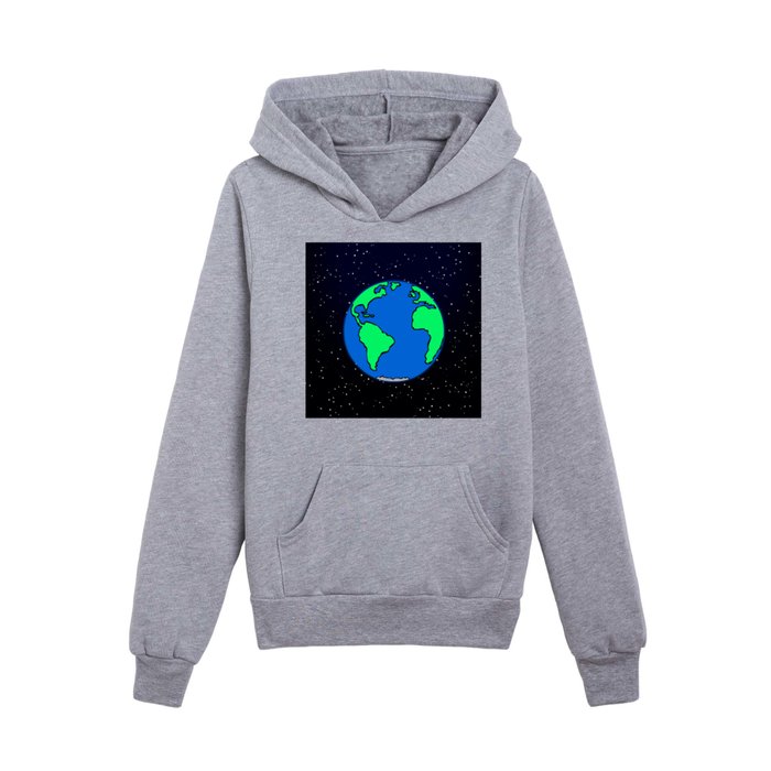 Earth and space Kids Pullover Hoodie