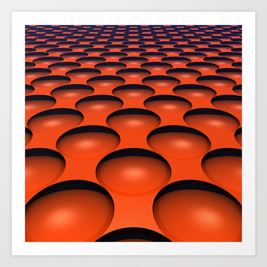 Orange Dimples Art Print