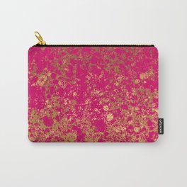 Berry and Gold Patina Design Carry-All Pouch
