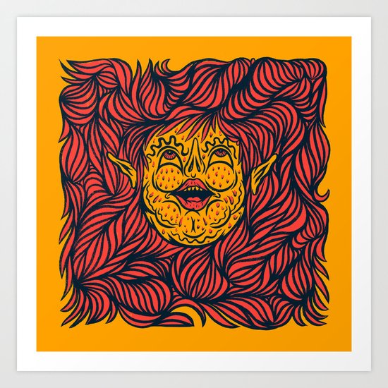 BUTTER GIRL Art Print