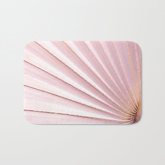 Fan palm - pink Bath Mat