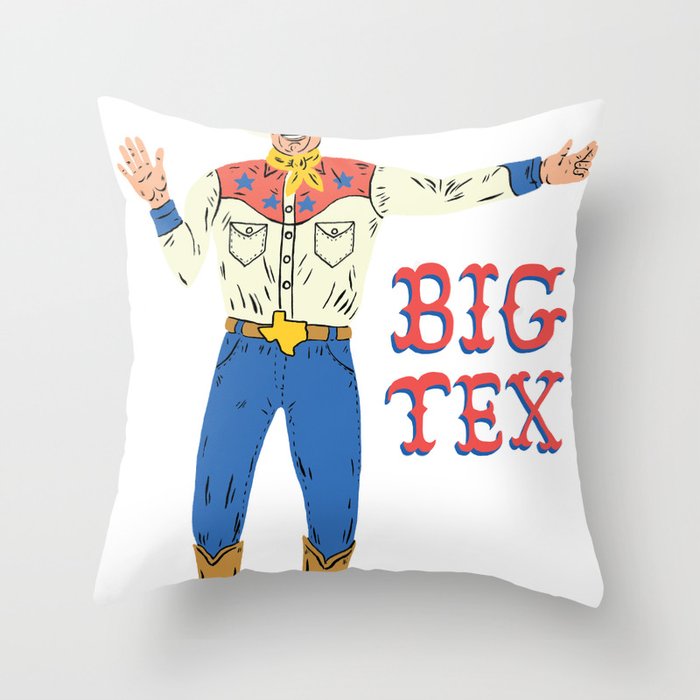 BIG TEX Throw Pillow by Paul Windle Society6