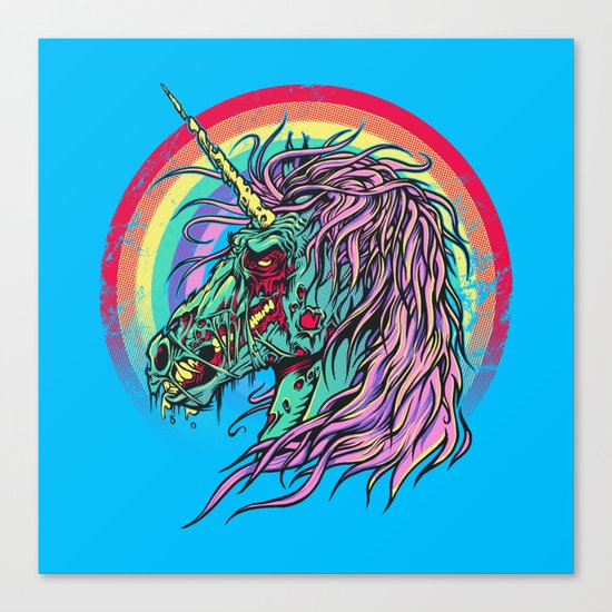 Zombie Unicorn Canvas Print