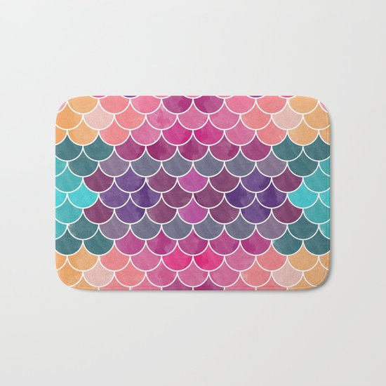 Watercolor Lovely Pattern VV Bath Mat