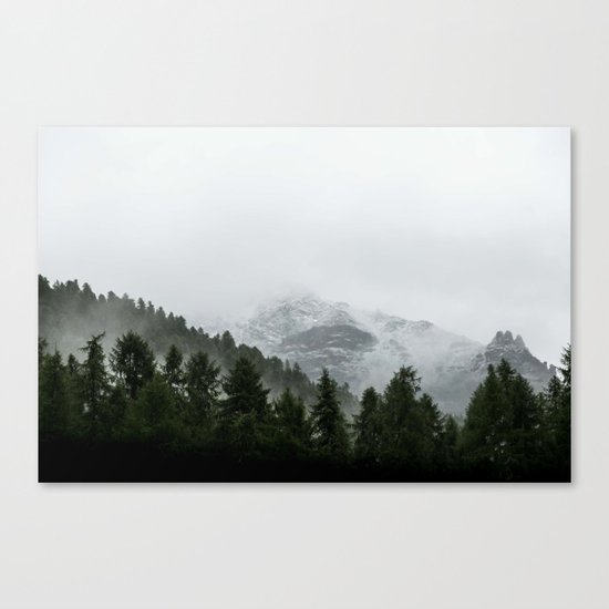 Faded Forest Landscape Canvas Print