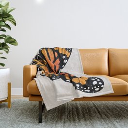 Monarch Butterfly | Vintage Butterfly | Throw Blanket