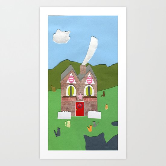 Cat House Art Print