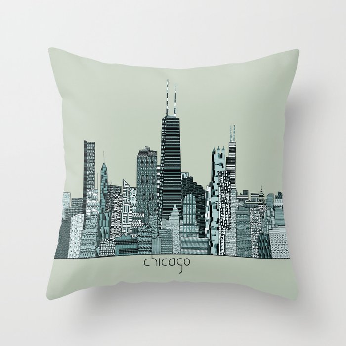 Chicago Throw Pillow by bri.buckley Society6