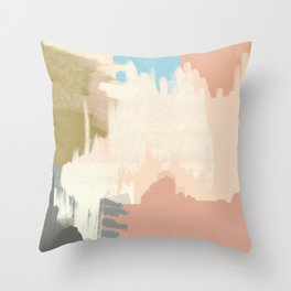 Abstract Artwork With Printed Texture – Encounters Throw Pillow