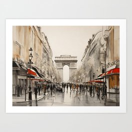 a stroll through Paris -04- Art Print