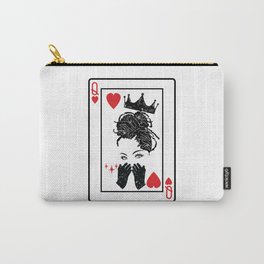Black Queen Of Hearts Blackjack Cards Poker Couple Carry-All Pouch