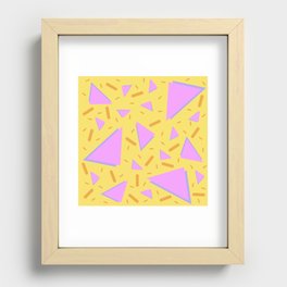 TRIANGLES AND BARS PATTERN DESIGN Recessed Framed Print