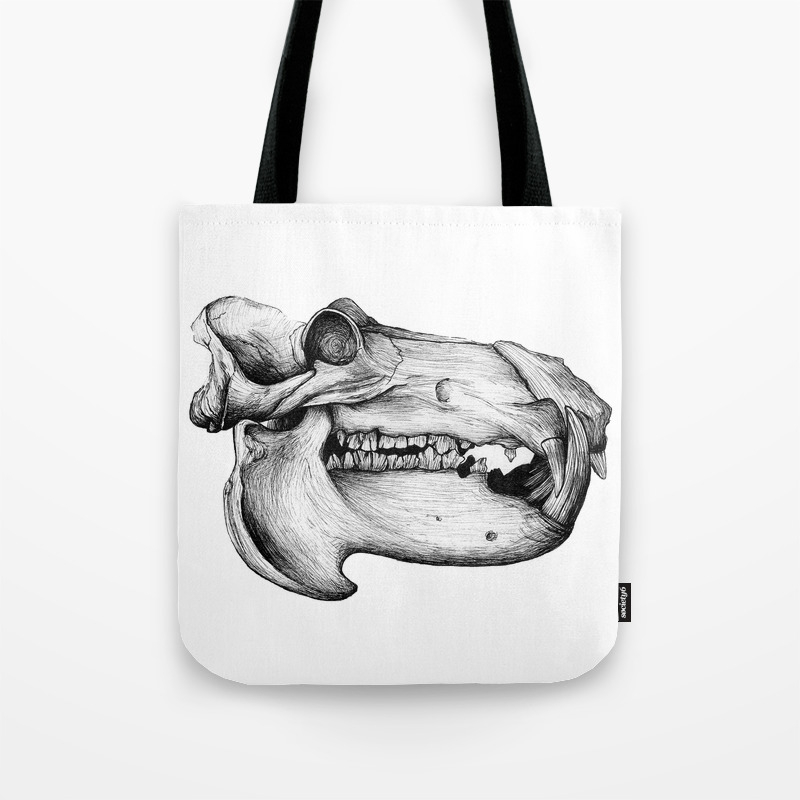 Get Wallpaper Hippo Skull Tote Bag By Lindseywinslow Society6 For Android Free