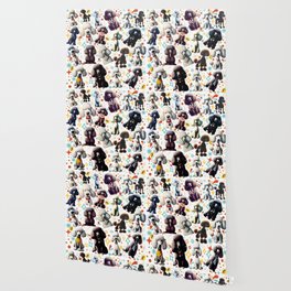 Poodle Jubilee: Confetti Celebration Wallpaper