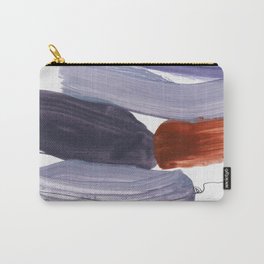 abstract painting XV Carry-All Pouch | Brush Strokes, Painting, Abstract, Ultra Violet, Iris Lehnhardt, Paynesgrey, Watercolor, Orange, Acrylic, Violet 