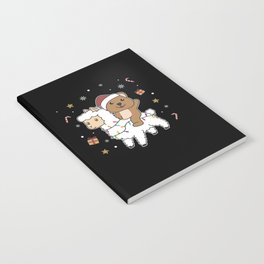 Quokka Llama Christmas Snow Winter Animals Notebook