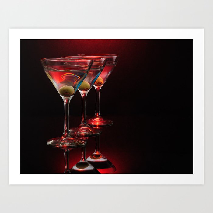 Red hot martinis. Art Print