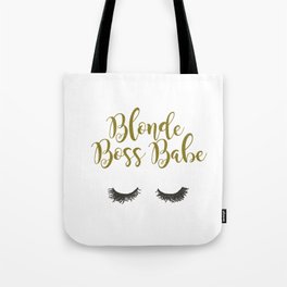 Blonde Boss Babe Tote Bag
