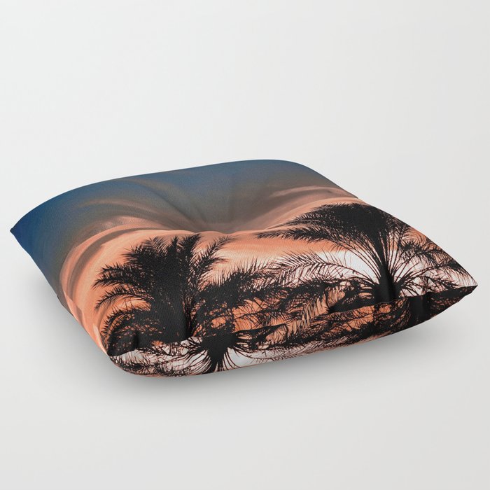 Palm Sunset Floor Pillow