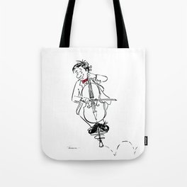 Funny Cello Player Cartoon - Pogo Cellist Tote Bag
